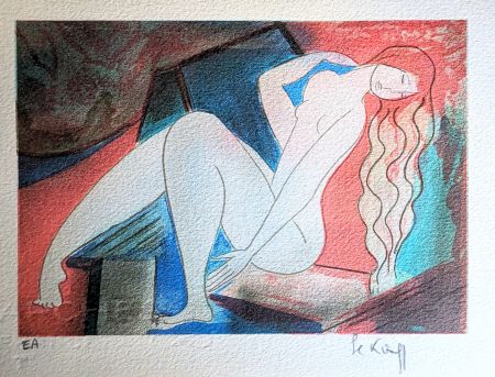 Литография Le Kinff - Nude, Lithograph in colours on Arches paper EA/Artist proof