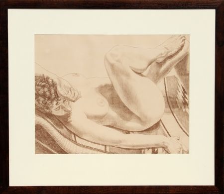 Литография Pearlstein - Nude on Chair