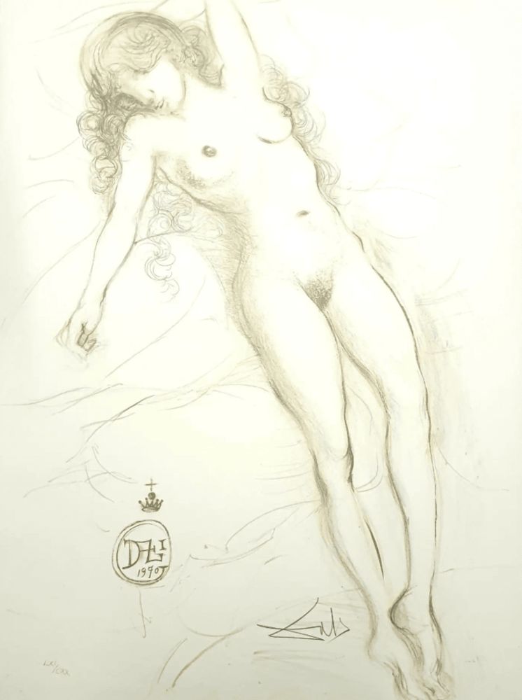 Литография Dali - Nude with Raised Arms