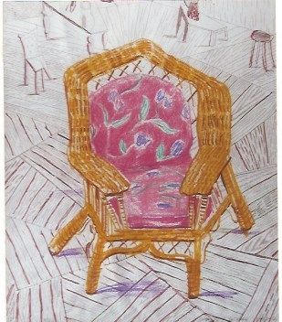 Сериграфия Hockney - Number one chair