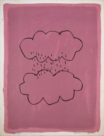 Литография Hernandez Pijuan - Núvols rosa