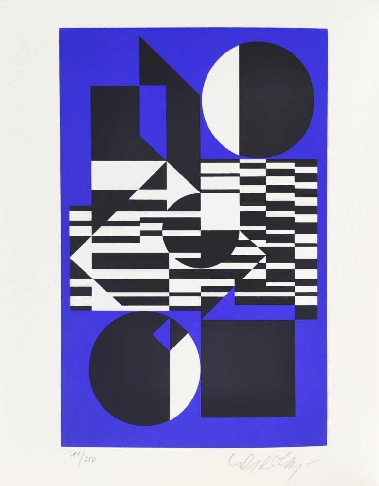 Сериграфия Vasarely - OB-Bleu