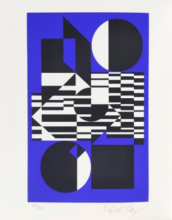 Сериграфия Vasarely - OB-Bleu