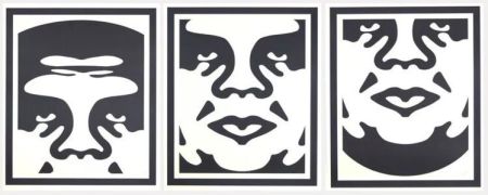 Литография Fairey - Obey 3 Face (White)