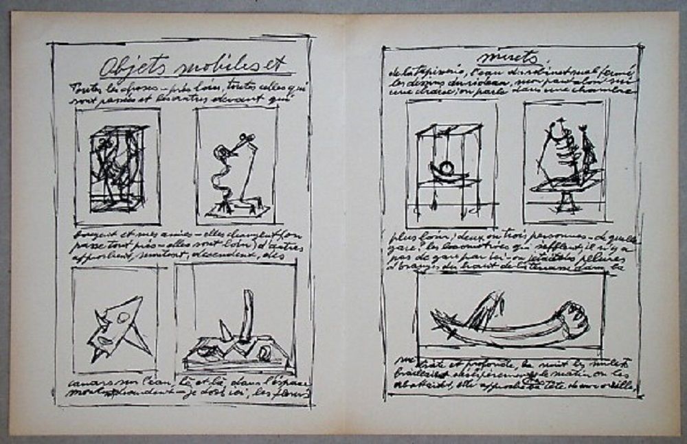 Литография Giacometti - Objets mobiles