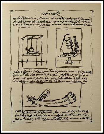 Литография Giacometti - OBJETS MOBILES ET MUETS II