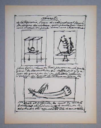 Литография Giacometti - Objets mobiles et muets Part II.