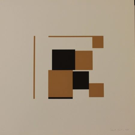Литография Kenneth - OCHRE AND BLACK - EXACTA FROM CONSTRUCTIVISM TO SYSTEMATIC ART 1918-1985