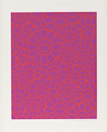 Сериграфия Murakami - October Story (Lavender Orange Flowers)