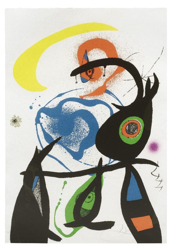 Литография Miró - Oda à Joan Miró Plate 8