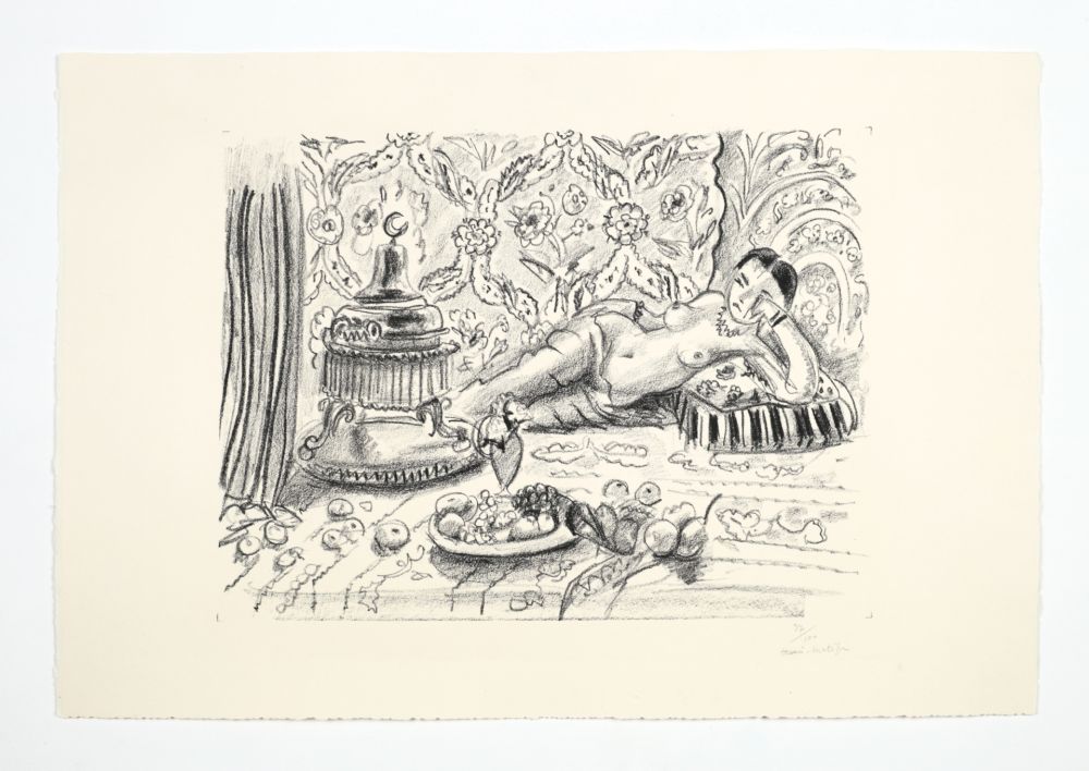 Литография Matisse - Odalisque, brasero et coupe de fruits