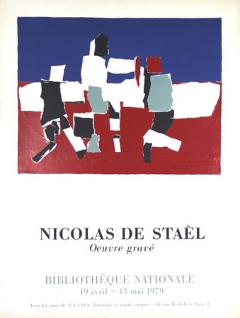 Сериграфия De Stael - Oeuvre Gravée   Bibliothéque Nationale