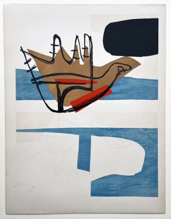 Литография Le Corbusier - OFFRE, la main ouverte (Le Poème de l'angle droit, 1955). Planche 18.