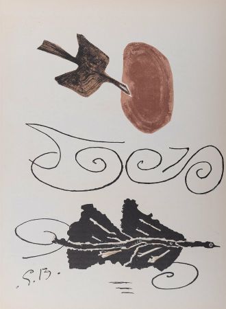 Литография Braque - Oiseau #1, 1956