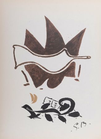 Литография Braque - Oiseau #2, 1956
