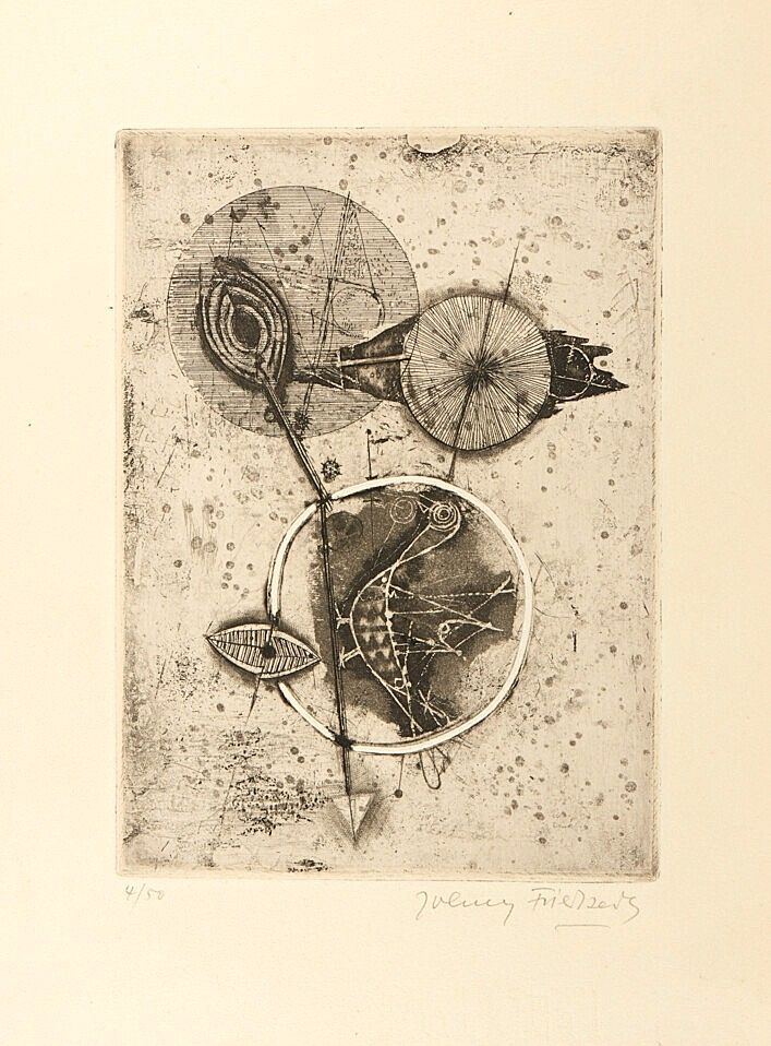 Офорт Friedlaender - Oiseau au cercle