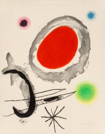 Гравюра Miró - Oiseau Entre Deux Astres