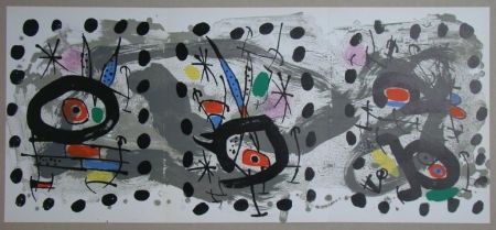 Литография Miró - Oiseau solaire, oiseau lunaire, étincelles