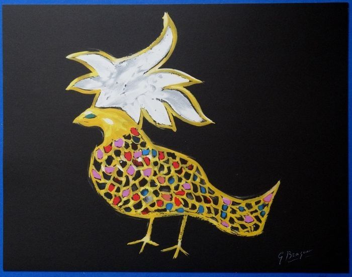 Литография Braque - Oiseaux de Feu Phoenix