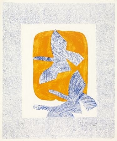 Литография Braque - Oiseaux en vol