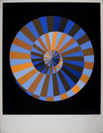 Сериграфия Vasarely - Olympia, 1971 - Large silkscreen!