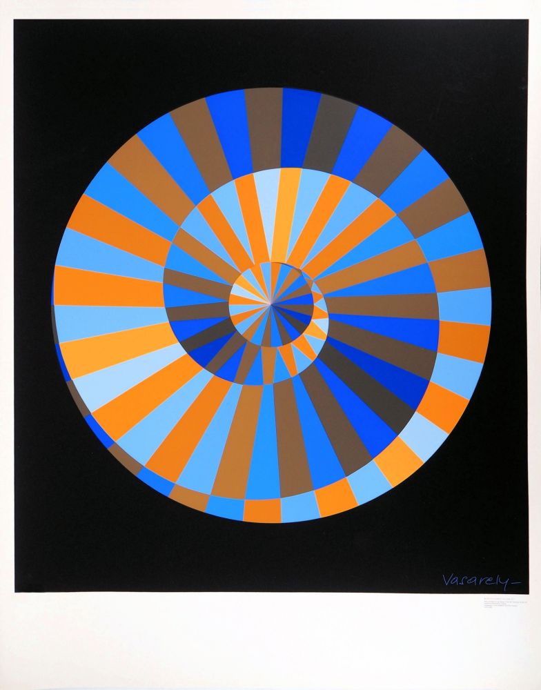 Сериграфия Vasarely - Olympia, Ciel et Soleil (composition cinétique)
