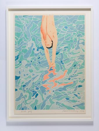 Литография Hockney - Olympic Poster - Signed Proof, before Text or Logo