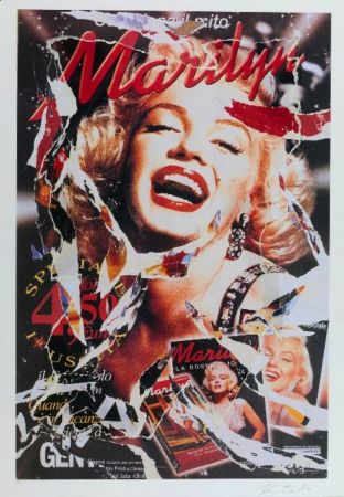 Сериграфия Rotella - Omaggio a Marilyn