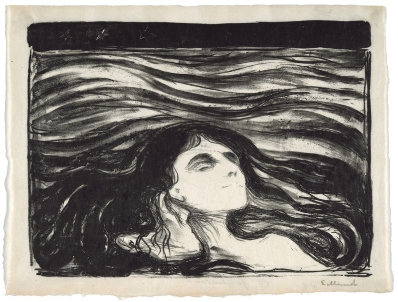 Литография Munch - On the waves of love