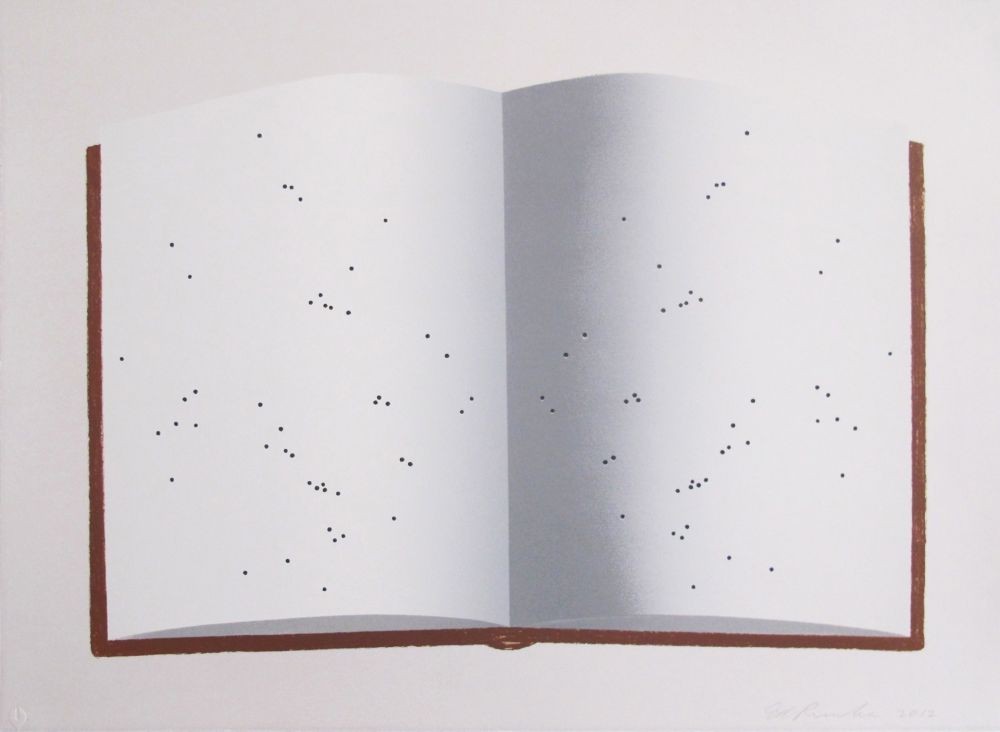 Литография Ruscha - Open Book With Worm Holes