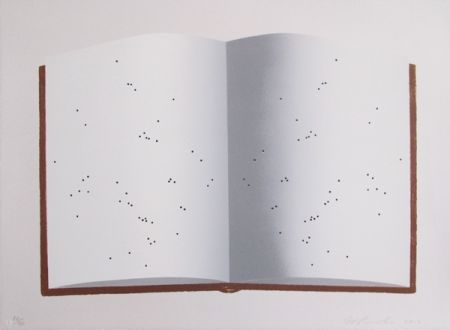 Литография Ruscha - Open Book With Wormholes