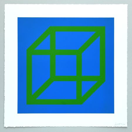 Линогравюра Lewitt - Open Cube in Color on Color Plate 24