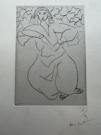 Гравюра Matisse - Orientale assis, voile sur la tete    /  Oriental seated, veil on the head