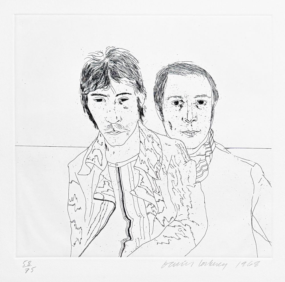 Офорт Hockney -  Ossie and Mo