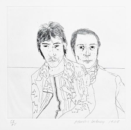 Офорт Hockney -  Ossie and Mo