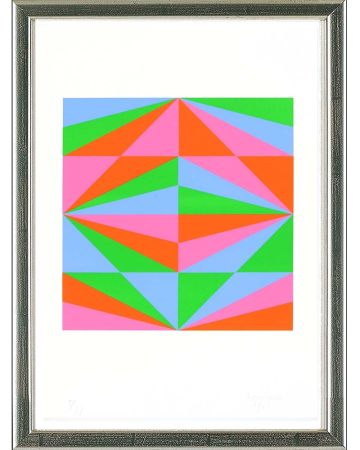 Сериграфия Bill - O.T. (azurblau, grün, rosa, orange), 1965