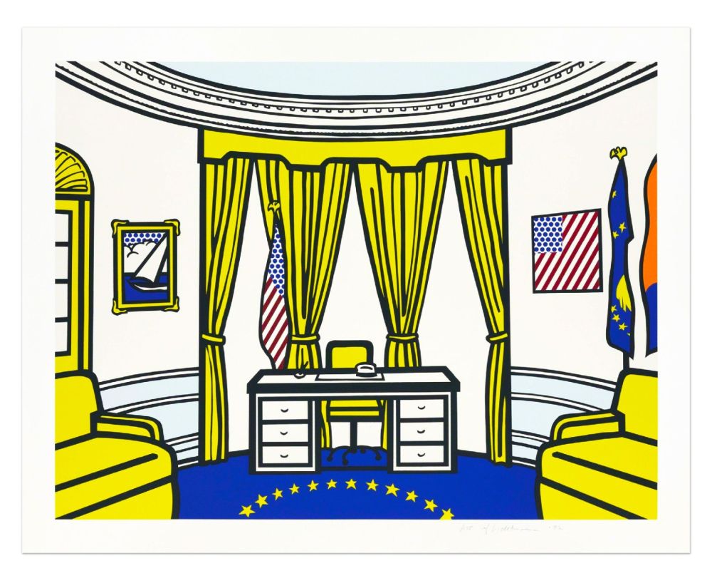 Сериграфия Lichtenstein - Oval Office, 1992