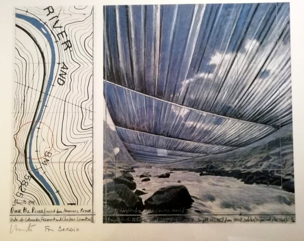 Афиша Christo - Over the river (Project for Arkansas River)  signed lithographic poster