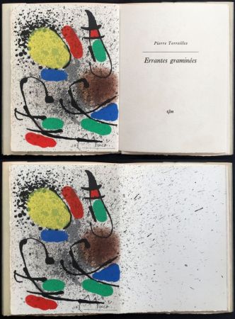 Иллюстрированная Книга Miró - P. Torreilles : ERRANTES GRAMINÉES.Une lithographie originale signée (1971)