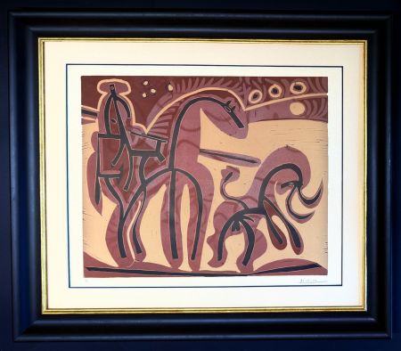 Нет Никаких Технических Picasso - Pablo Picasso (1881-1973) - Picador et Taureau - Linocut in colors on Arches paper - 1959