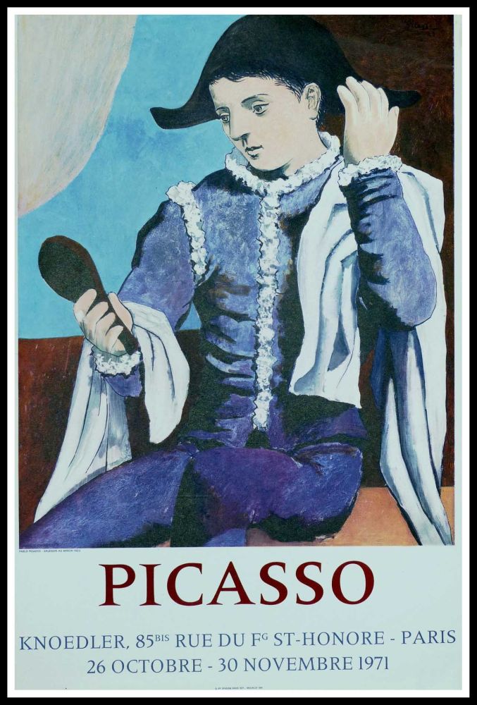 Афиша Picasso - PABLO PICASSO GALERIE KNOEDLER L'ARLEQUIN AU MIROIR 