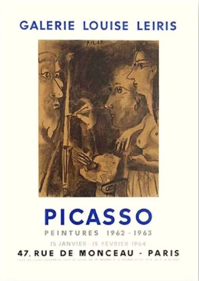 Литография Picasso - Pablo Picasso, Galerie Louise Leiris Exhibition Poster, 1962/1963, Lithograph on Vellum Paper