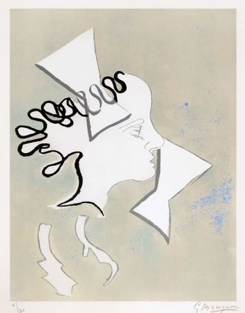 Офорт Braque - Page 47 from Si je mourais la-bas (If I Die Over There), 1962