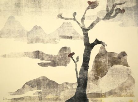 Монотип Ikemura  - Paisajes con el monte Fuji 16