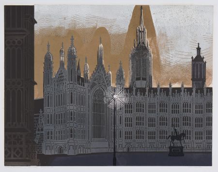 Линогравюра Bawden - Palace of Westminster 