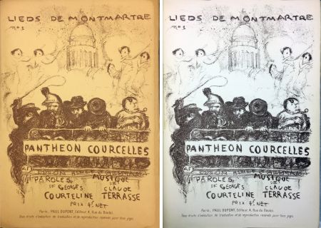 Литография Bonnard - PANTHÉON - COURCELLES, avec une couverture de Pierre Bonnard (1899)
