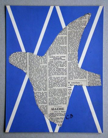 Сериграфия Braque (After) - Papier collé pour édition XXe Siècle