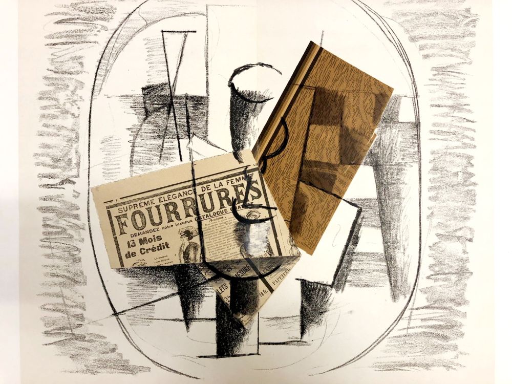 Литография Braque - Papiers collés