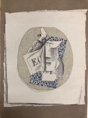 Литография Braque - Papiers collés