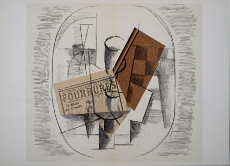 Литография Braque - Papiers Collés (C), 1963